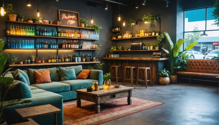 Cozy interior of a locally loved vape lounge with comfortable seating