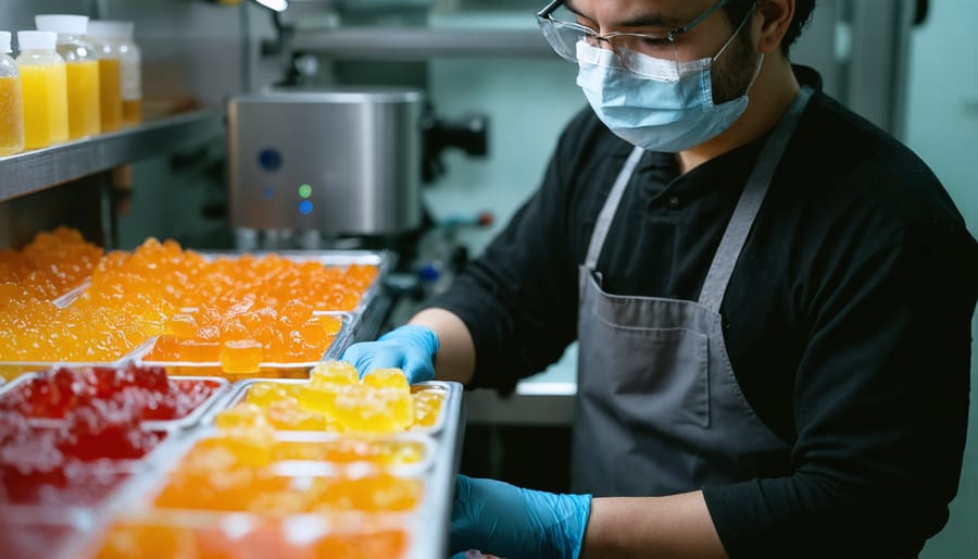 Local artisan in Edmonton working on crafting CBD gummies